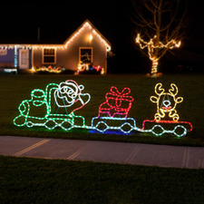 Ofelia Santa Claus Train LED Christmas Light Display
