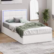 Ceri Boucle Gas Lift Storage Bed with LED