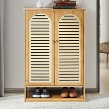 Vanya 2 Door Bamboo Shoe Cabinet