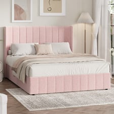 Pink Meier Boucle Gas Lift Storage Bed