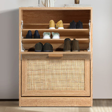 Holly 2 Door Rattan Shoe Cabinet