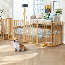 Yuki 6 Panel Fir Wood Pet Gate
