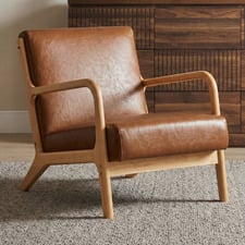 Kamden Faux Leather Armchair