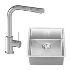 Parker 440mm Single Stainless Steel Kitchen Sink & Mixer Package