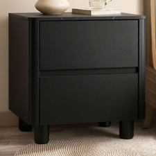 Coney Faux Marble Bedside Table