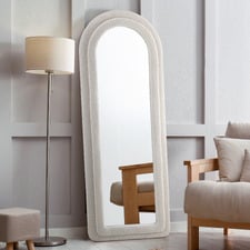 Saige Arched Boucle Full Length Mirror