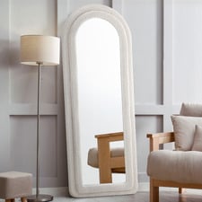 Saige Arched Boucle Full Length Mirror