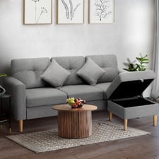 Alinur 3 Seater Sofa & Ottoman Set