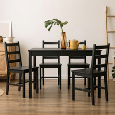 4 Seater Abriana Pine Wood Dining Table & Chair Set