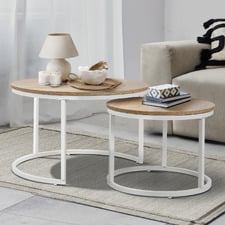 2-Piece Leonid Round Nesting Coffee Table Set