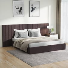 Henri Velvet Gas Lift Storage Bed Frame