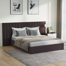 Henri Velvet Gas Lift Storage Bed Frame