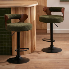 Sevinc Boucle Adjustable Bar Stools (Set of 2)