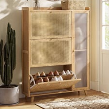 Ylven Bamboo Shoe Cabinet