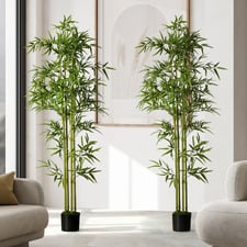 150cm Potted Faux Bamboo Trees (Set of 2)