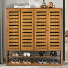 Kaeson 4 Door Bamboo Shoe Cabinet