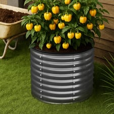 Dante Round Galvanised Steel Garden Bed