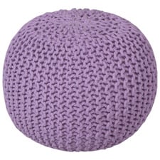 30cm Hand-Knitted Cotton Pouffe