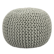 30cm Hand-Knitted Cotton Pouffe