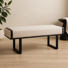 Bergamo Boucle Ottoman Bench