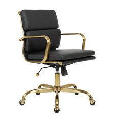 Eames Replica Mid Back Faux Leather Executive Office Chair
