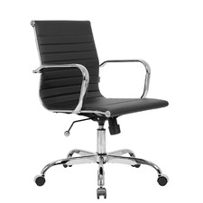 Eames Replica Mid Back Faux Leather Executive Chair