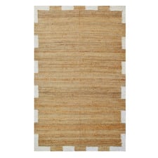 Cream Dash Hand-Woven Jute Rug