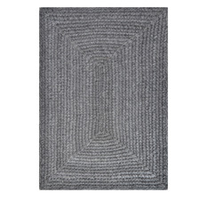 Charcoal Orbit Hand-Woven Indoor/Outdoor Rug