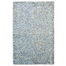 Blue Jelly Bean Hand-Woven Wool Rug