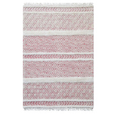 Red Aura Flat-Woven Wool Rug