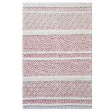 Red Aura Flat-Woven Wool Rug