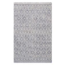 Black Aura Flat-Woven Wool Rug