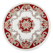 Red Avalon Hand-Tufted Wool Round Rug