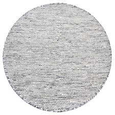 Black Boondi Hand-Woven Wool Round Rug