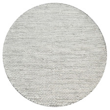 Grey Boondi Hand-Woven Wool Round Rug