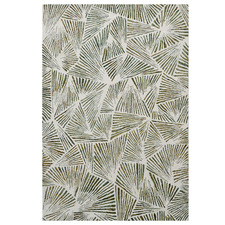 Green Lines Hand-Tufted Wool Rug