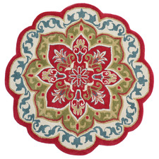 Red Petals Hand-Tufted Wool Rug