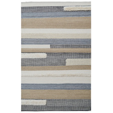 Striped Lama Hand-Woven Wool Rug