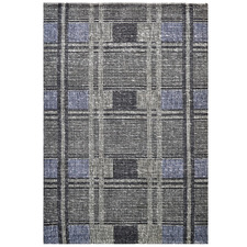 Charcoal Bushra Hand-Woven Wool Rug