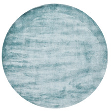 Sea Blue Nova Hand-Tufted Round Rug