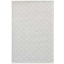 Ivory Geo Hand-Woven Wool Rug