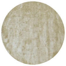 Beige Nova Hand-Tufted Viscose Round Rug
