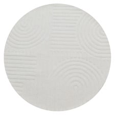 Ivory Pavi Hand-Tufted Wool Round Rug