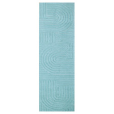 Cashmere Blue Pavi Hand-Tufted Wool Runner