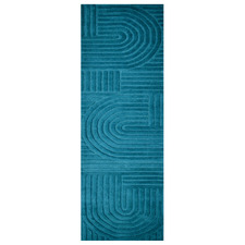 Turquoise Pavi Hand-Tufted Wool Runner