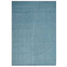 Cashmere Blue Lister Hand-Tufted Wool Rug