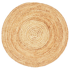 Tribal Hand-Woven Jute Round Rug