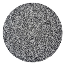 Ivory & Black Jadon Indoor/Outdoor Round Rug