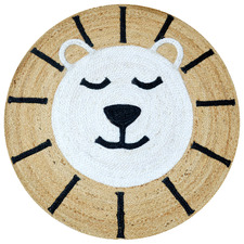 Nala Kids' Hand-Woven Jute  Round Rug
