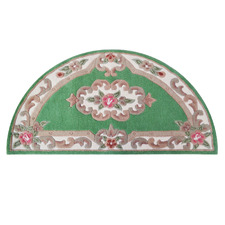 Green Lativa Hand-Tufted Wool Half-Round Rug